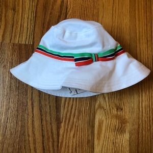 Janie and Jack white bucket hat size 2T to 3